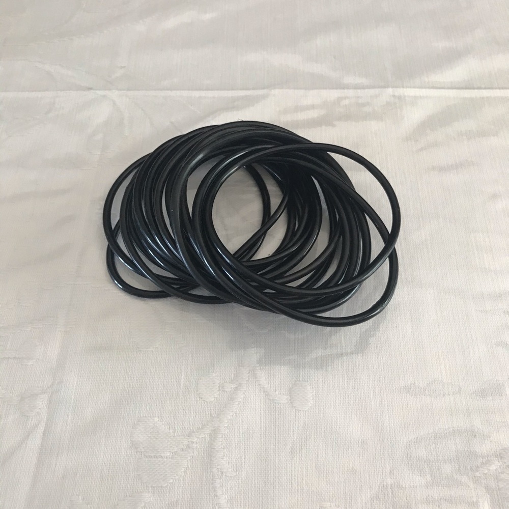 Vintage Black Rubber Bracelets